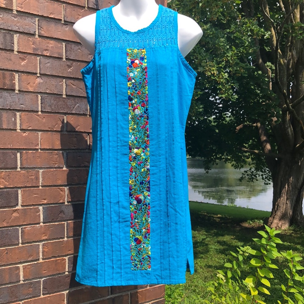Vintage Embroidered Shift Dress